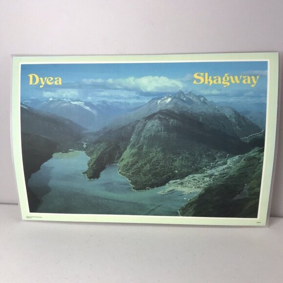Vintage Dyea Skagway Alaska Placemat 2-Sided Laminated & Washable - Picture 1 of 7